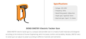 DEKO Electric Staple Gun