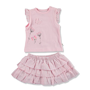 2 Piece Baby Girl Sleeveless Top & Skirt