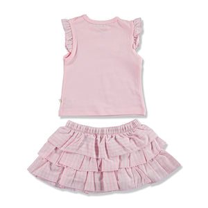 2 Piece Baby Girl Sleeveless Top & Skirt