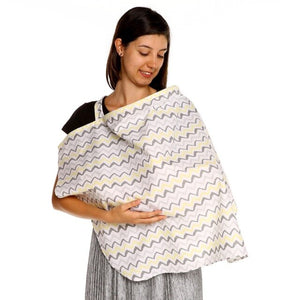 Zigzag Patterned Breastfeeding Apron