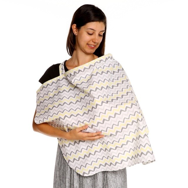 Zigzag Patterned Breastfeeding Apron