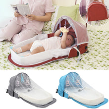 Load image into Gallery viewer, Baby Travel Bed with Mosquito Net
